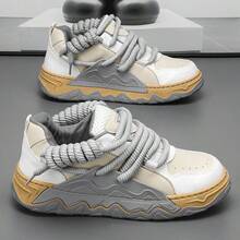 Men Casual Athletic Shoes - Khaki - View 2