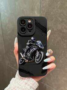 摩托车骑行图案街头时尚手机壳，兼容 16 Pro Max、14、13、12、11 Pro Max、XS Max、X、XR、8、7、6S、Plus、Mini以及Galaxy A13 4G、S21 FE 5G、A15、A21S、A34、A12、A50、S21、A71，防摔手机壳，适合作为生日礼物、送给女朋友、男朋友或自用，防水防震防刮。 - 彩色 - 查看 2