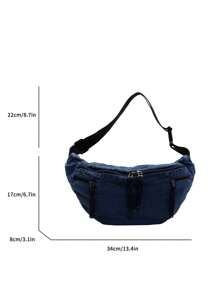 Ditsy Floral Print Fanny Pack For Women - Blue - View 6