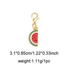 2/16Pcs Enamel Fruit Charm Alloy With Lobster Clasp Necklace Pendant Bracelet Keychain Jewelry DIY Hair Accessory Shoes Purse Bag Hanging Decoration