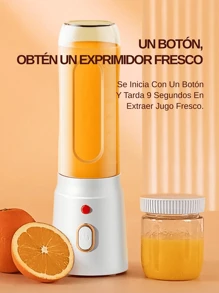 LEVIATECH 450ml Licuadora eléctrica portátil, diseño de vaso para batidos, recargable por USB, multifuncional para uso doméstico, incluye 2 vasos pequeños para jugo, mini vaso inalámbrico para jugo, larga duración de la batería, adecuado para la cocina, el hogar y la licuadora de frutas para viajes - Blanco - Ver 6