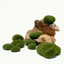 10pcs Lifelike Artificial Moss Stones, Vivid Green Faux Moss Stones For Fairy Garden, Flower Arranging And Crafts - Great Gift For Gardeners And DIY Enthusiasts,Garden Decor,Outdoor Plant,Gardening,Fake Flowers