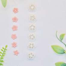 6pcs/Set Flower Shaped Polymer Clay Mold Pendant Jewelry DIY Craft Tools - White - View 4