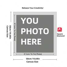 Customizable 11.8"X15.7" Diamond Painting Kit, Personalized Santa Claus Photo Art, Square & Round Acrylic Rhinestones, DIY Home Wall Decor, Unique Gift Idea - Multicolor - View 17