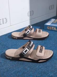 Men's Outdoor Casual Sandals - Summer Non-Slip Durable Sports Flip Flops With Adjustable Heel Strap, Indoor/Outdoor Comfortable Walking Slides