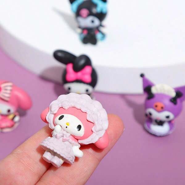 Sanrio 1pc Kuromi, Melody, Sanrio Cartoon Character Figure, Random Style Car Decor
