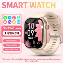 New 2.01 Inch Full Touchscreen HD Display Smart Watch, Dial/Answer Calls, Step Tracking Calorie Counting, Multiple Sports Modes, Music Control, Remote Camera & Other Smartphone Functions, Compatible With Iphone & Android - Gold - View 3