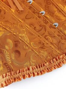 束胸衣，经典束胸衣，露肩甜美修身紧身衣，荷叶边腰部束身衣，露背收腹上衣，适合化妆舞会、万圣节