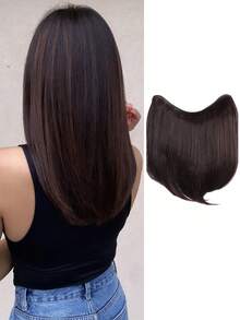 1 件 12 英寸短直发夹式接发，适合女士，黑棕色 U 型假发，带隐形夹，柔软合成假发纤维，适合女性日常佩戴和聚会 - 彩色 - 查看 14