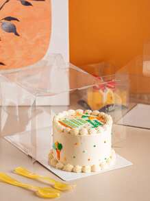 10pcs Transparent Cake Packing Box Mini Sweet Wrapping Boxes Wedding Guest Gifts High-Capacity Clear Gifts Wrapping Boxes Birthday Cake Boxes With Handle DIY West Point Cup Candy Cake Packaging Gift Box Suitable For Candy Chocolate Cookies Etc - Multicolor - View 3