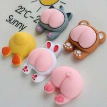 5/10pcs-Cartoon Animal Butt Shoe Decoration, Cute Shoe Decoration Detachable, Personalized Shoe Decoration, Ideal Christmas And Halloween Gifts, Holiday Gift Shoe Accessories