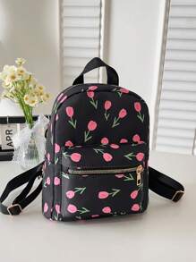 Minimalist Casual Versatile Small Women Backpack, Back To School, School Essential Stuff For Women, Girls & Students - Multicolor - View 4