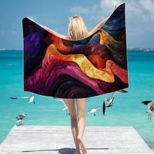 1pc Extra Large Beach Towel - Soft, Lightweight And Absorbent Polyester Bathing Towel, Suitable For Travel, Swimming, Camping, Yoga, Fitness, Beach Vacation And Beach Parties - Perfect Gift For Family And Friends - Multicolor - View 36