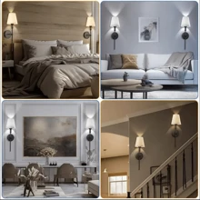 1pc Battery Operated Wall Sconce Set, Rechargeable Wall Lights With Dimmable Detachable Charging Bulbs And Remote, 3 Color Temperature RGB Wireless Sconces For Bedroom Living Room Hallway - one-size - View 8