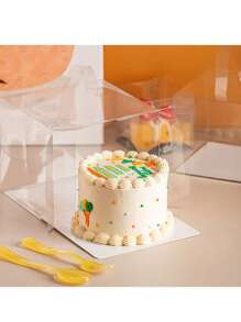 10pcs Transparent Cake Packing Box Mini Sweet Wrapping Boxes Wedding Guest Gifts High-Capacity Clear Gifts Wrapping Boxes Birthday Cake Boxes With Handle DIY West Point Cup Candy Cake Packaging Gift Box Suitable For Candy Chocolate Cookies Etc - Multicolor - View 11