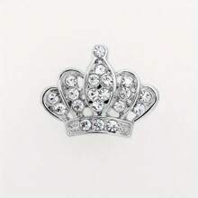Hot 1 Pc Unisex Women Men Crown Brooch Rhinestones Crystal Breastpin Collar Pin Jewelry Gifts 2 Colors School