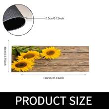 1pc Sunflower Pattern Printed Anti-Slip Silica Gel Kitchen Carpet, 3D Print Rectangular, Suitable For Living Room, Bedroom, Hallway, Bathroom, Laundry Room - Polyester Carpet, Indoor And Outdoor Home Decor - FUCFD142 - View 19