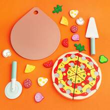 Giocattolo di pizza in legno per bambini – gioco di ruolo e giocattolo educativo