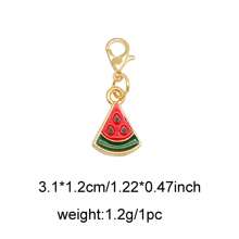 2/16Pcs Enamel Fruit Charm Alloy With Lobster Clasp Necklace Pendant Bracelet Keychain Jewelry DIY Hair Accessory Shoes Purse Bag Hanging Decoration