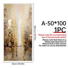 1pc Large Frameless Abstract Canvas Art Print - Elegant Golden & White Texture, Modern Wall Decor For Living Room & Bedroom, Canvas Wall Art Gifts Birthday Graduation