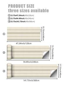 1 件简约绿色和蓝色条纹图案厚剥离粘贴壁纸，可移除和可修剪，适用于儿童/托儿所房间装饰、学龄前/宿舍活动区墙面翻新、橱柜贴纸，15.75x47.24/94.49/141.73 英寸