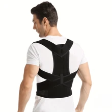 Corrector de postura para hombres y mujeres - Soporte de espalda para apoyo lumbar y postura erguida - Enderezador de espalda transpirable, corrector de postura para cuello, espalda y hombros - Multicolor - Ver 4