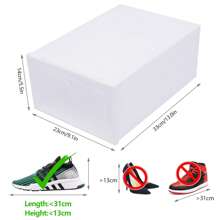 20X Transparent Shoe Box Shoe Carton Shoe Storage Drawer Stackable - Wielokolorowe - Zobacz 5