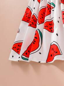 Girls Sleeveless White Dress With Simple Sketch Prints, New Casual Fashion Style Spring/Summer Girls Dress For Young Girl Outdoor Sports & Recreation - White - View 4