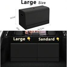Organizador de maletero para SUV, organizadores y almacenamiento de automóviles con almacenamiento plegable, de gran capacidad para SUV, camión, MPV (Negro carbón, L) - Negro - Ver 8