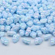 10pcs Acrylic Cloud Shaped Beads, For DIY Crafts, Keychain And Phone Strap Accessories