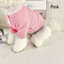 1pc Versatile Autumn/Winter Base Layer Tee With Dog & Cat Breeds (Teddy, Yorkshire, Pomeranian, Etc.) Prints, Pet Clothing