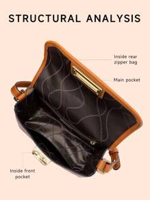 FION Crossbody Bags For Women Retro Shoulder Bags Vegan Leather Handbags Slouchy Large Crossbody Bag With Adjustable Strap - Brown - View 6