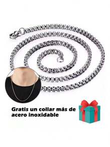 Collar Dije Diamante Cadena Acero Inoxidable Joyeria Hip Hop