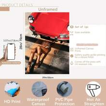 复古跑车帆布海报、经典华丽风格复古摄影艺术、有趣的厨房装饰艺术、客厅装饰、卧室装饰、走廊装饰、室内墙面装饰的理想礼物、可选框架水墨艺术印刷品、秋冬季节主题、带框架的墙面艺术 - 彩色 - 查看 12