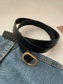 3 Stück/2 Stück/1 Stück nicht perforierter Damengürtel aus PU, Damen Jeans Retro einfacher Freizeitgürtel, geeignet für alle Jahreszeiten, für täglichen Gebrauch und Sommer, Schule geeignet