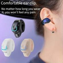 Wireless Earbuds With Clip On Design, Noise-Proof For Calls, Universal Phone Control, Push Button Media Control, Rechargeable Lithium Polymer Battery, Open Earphones, Suitable For Sports, Compatible With Mobile Phones, Anime/Movie/TV Series/Video Game Themes, Condenser Microphone, Wireless Adult