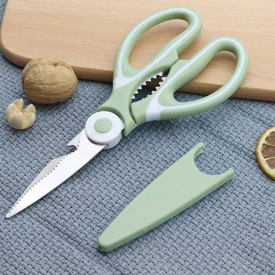 Multi-Purpose Kitchen Scissors With Protective Sheath, Durable Stainless Steel Scissors, Washable, Soft And Comfortable Grip