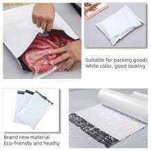 10-100Pcs Bolsas de Envío para Embalaje Bolsa de Mensajería S Sello Adhesivo Bolsas de Correo Blancas Bolsa de Almacenamiento - Blanco - Ver 3