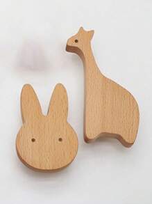 1pc Starry Cloud Pattern, Children's Wooden Pull Handle For Cabinet/Drawer, Wooden Knob Furniture Handles Adhesive Stick-On Single Hole Pull, Nursery, Baby Girl Nursery