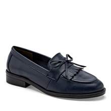 Zapato Mujer Casual Piso Cerrado En Piel Color Marino - Azul Marino - Ver 10
