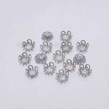 30pcs/50pcs/100pcs Vintage Six-Petal Flower Bead Caps, Jewelry Making Spacer Beads, For DIY Bracelets, Earrings, Necklaces, Craft Making