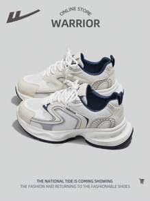 WARRIOR 1 Pair Women's Sporty Lace-Up Fashionable Versatile Casual Flat Shoes