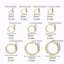 200pcs/Lot 18K Gold Plated Open Jump Rings Wholesale,Brass Metal Split Rings Connecting Rings For Jewelry Making Supplies