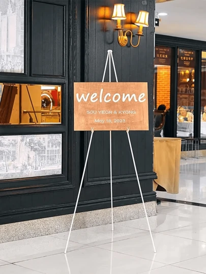 Christmas 1pc 63" Easel Stand For Wedding Sign, Display Poster, Sign Poster Stand For Display, Display Easel Stand With Bag, Holds 5 Lbs,Easel Stand For Display, Foldable Portable Ground Easel For Wedding Banner And Poster Display Stand, Tabletop Easel Display Metal Tripod Best Gifts,Wedding Decor,Home Decor ,Room Decor Party Favors Bride Display Wedding Sign & Poster For Display Holder Summer Birthday Beach Back To School School Supplies Home Decor New Year Gift