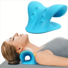 1pc EVA Neck & Shoulder Relaxer, C-Shape Cervical Pillow, Neck Stretcher And Alignment, Spinal Massage Cushion, Neck & Shoulder Relaxation And Stretching Tool, Cervical Traction Device Pillow - Gift For Neck/Shoulder Pain Relief