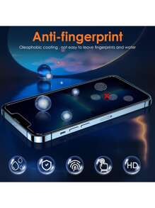 Yezodawee 4 Packs Silkscreen Anti-Peep Tempered Privacy Glass Screen Protector, Anti-Peeping, Waterproof, Scratch-Resistant, Compatible With Iphone7/8/X/XS/11/12/13/14/15 Pro Max/16 Pro Max/16 Plus, Bubble Free Ultra-Responsive Screen Protector All Iphone Models Are Compatible Anti-Scratch Case Friendly