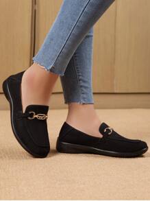 New Casual Canvas Slip-On Loafers, Comfortable & Versatile Mother Shoes, Soft Bottom Flat Moccasins