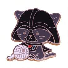 Darth Cat Brooch - Silver - View 1