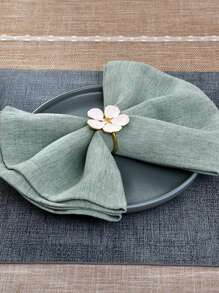 2/4/6pcs Floral Napkin Rings, Elegant Napkin Holders For Holiday Party, Wedding, Dinner Table Decor