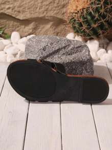 Women Sandals, Ladies Slippers, Women Casual Flat Sandals, Open Toe Summer Slippers, Available In Orange, Gold, Black, Beige, Suitable For Dresses, Beach, Vacation, Casual Outdoor Bohemian Flip Flops, Navy Blue Walking Shoes, Rhinestone Decorated Shoes, Women's Canvas Loafers, Comfortable Beach Sandals, Platform Shoes, Lace-Up, Glitter, Mules And Slides - Black - View 3
